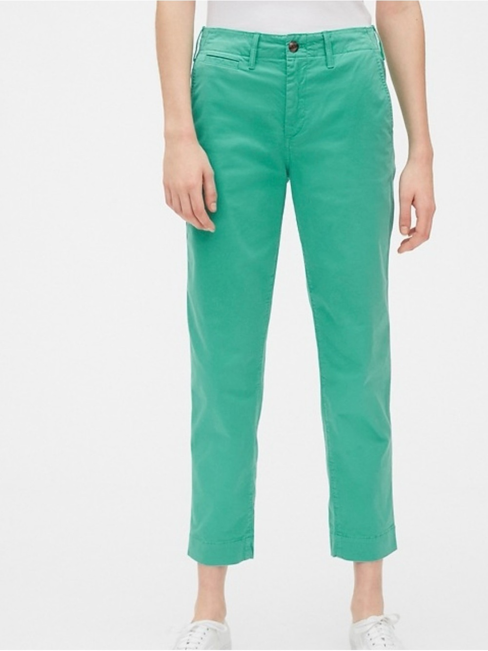GAP Teal Crop Straight Jeans
